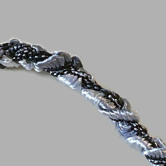 Layered Fabric Necklace Multicolor Contemporary Costume Fashion Woven Jewelry - Picture 5 of 8